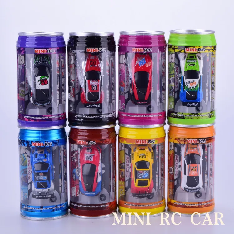 Hot Sale 8 Style Coke Can 1/63 mini drift RC led light Radio Remote Control Micro Racing Car Kid's desktop Toys Gifts