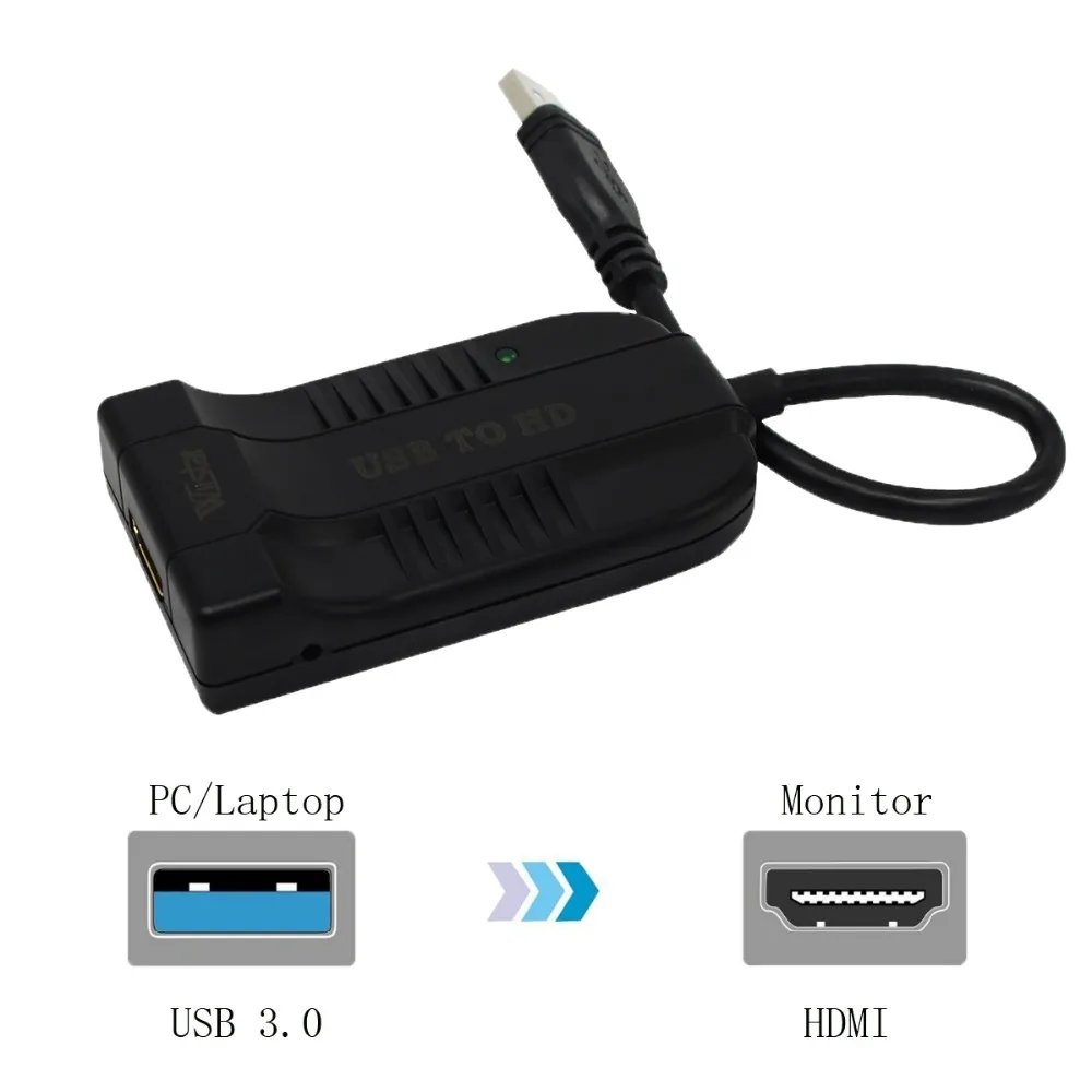 

Wiistar USB3.0, конвертер USB3.0 в HDIM, HD 1080P, USB в HDMI, аудио-и видеоадаптер для HDTV, Windows 7/8