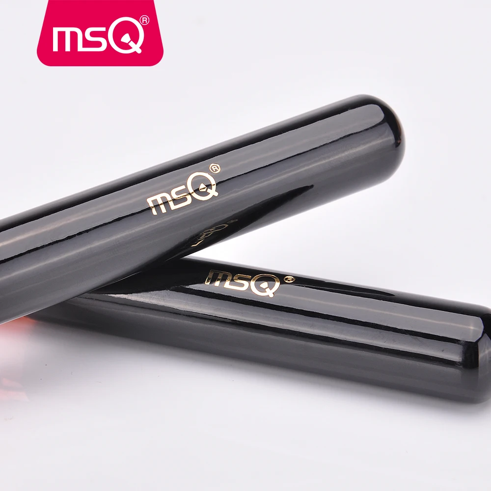 Msq-プロのメイクブラシセット,10個,ピンクゴールド/ブラック,パウダーファンデーション,コレクター,チーク,シェーダー用