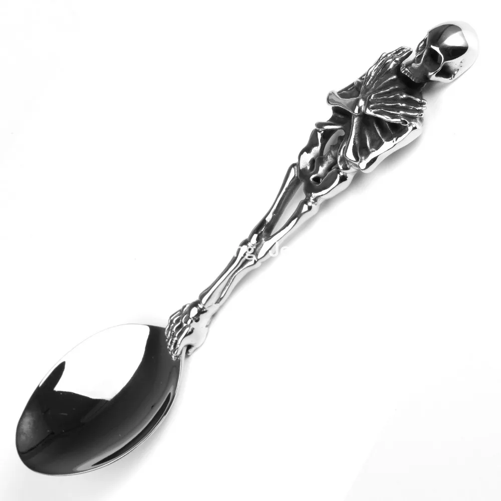 316L Stainless Steel Tableware Fork/Spoon/Knife Skull PeSilverware Cutlery Design Modern Look
