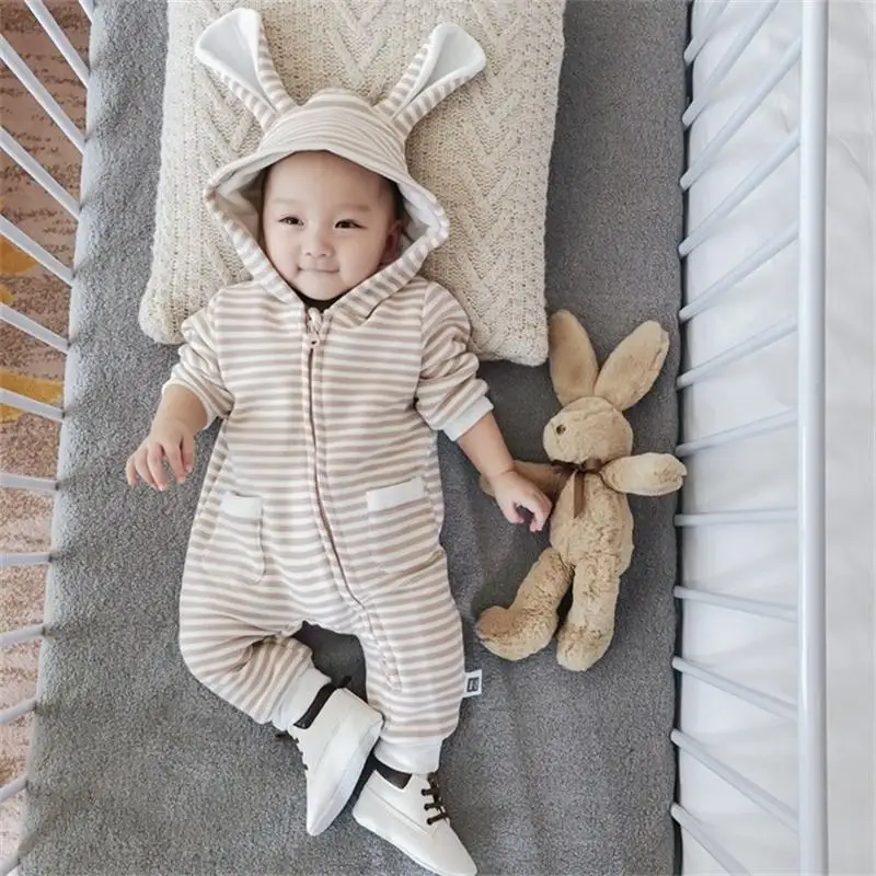 Newborn Warm Baby Rompers Cute Baby Girls Clothes Long Sleeve New Year Baby Boys Climbing Suit Clothes Cotton Kids Jumpsuits