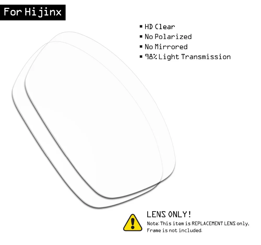 

SmartVLT Sunglasses Replacement Lenses for Oakley Hijinx - HD Clear