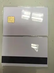 스마트 IC 블랭크 PVC 카드, 흰색 접촉 Sle4428 칩, 2750 OE Hi-Co 마그네틱 스트라이프, 로트당 10 개