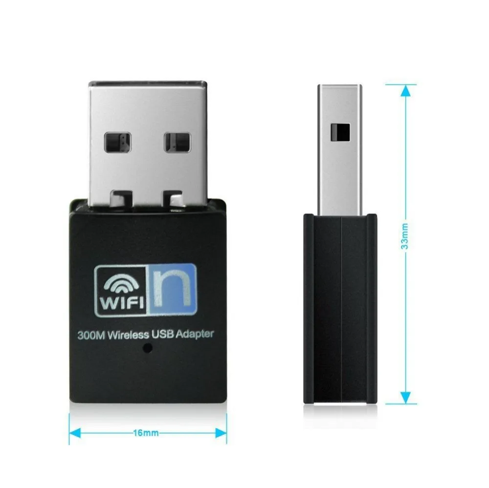 300Mbps Mini USB Wireless WiFi Lan Network Receiver Card Adapter For Desktop PC Wifi Receiver External