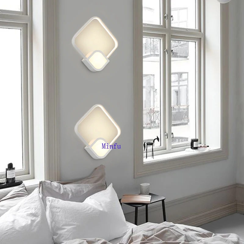 Modern LED Wall Lamp Bedroom Bedside Lamp Living Room Study Lights Restaurant Hotel wall Sconce Aisle Bathroom Wall Lights