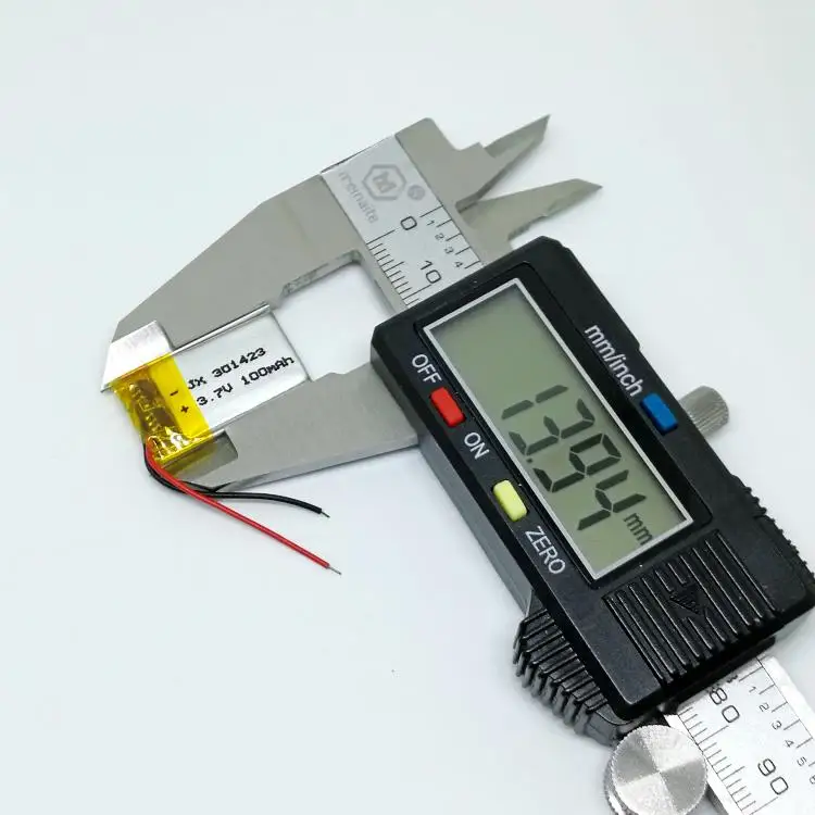 Batería de polímero de litio de 3,7 V 301423 para MEIZU MP3, auriculares inteligentes con Bluetooth de 100 MAH, juguetes para altavoces