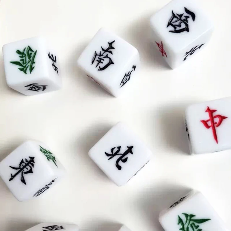 1PC Mahjong Dice Chinese 22mm White Game Dice