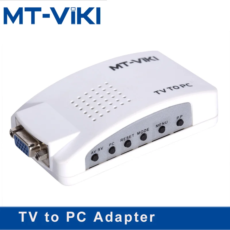 

Преобразователь видеосигнала MT-VIKI AV/S в VGA, преобразователь выходного сигнала AV ТВ в выход сигнала VGA LCD MT-TP02