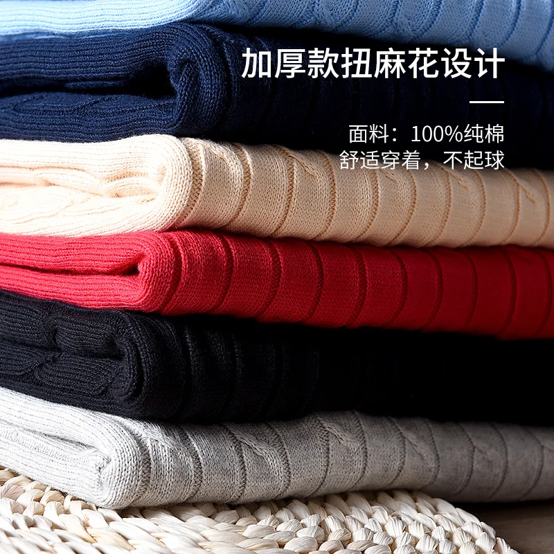 جديد إيطاليا نمط الخريف والشتاء سترة رجالي طويلة الأكمام جولة الرقبة القطن تويست المشارب سترة الذكور الأزياء ماجليون #3