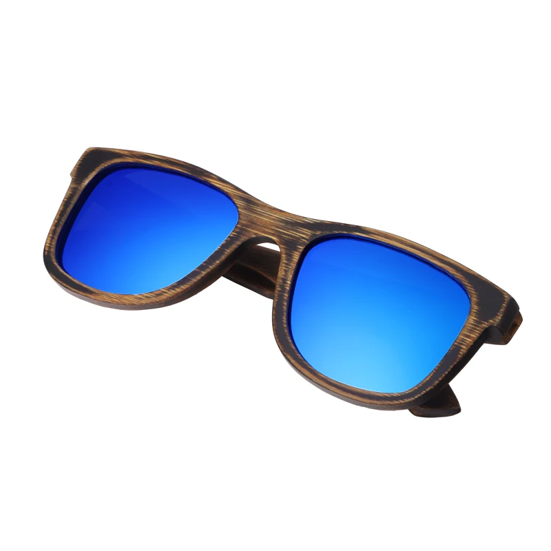 BerWer 4 Colors Polarized Bamboo Wood Sunglasses Women Men Mirror Coating Lenses Eyewear 2024