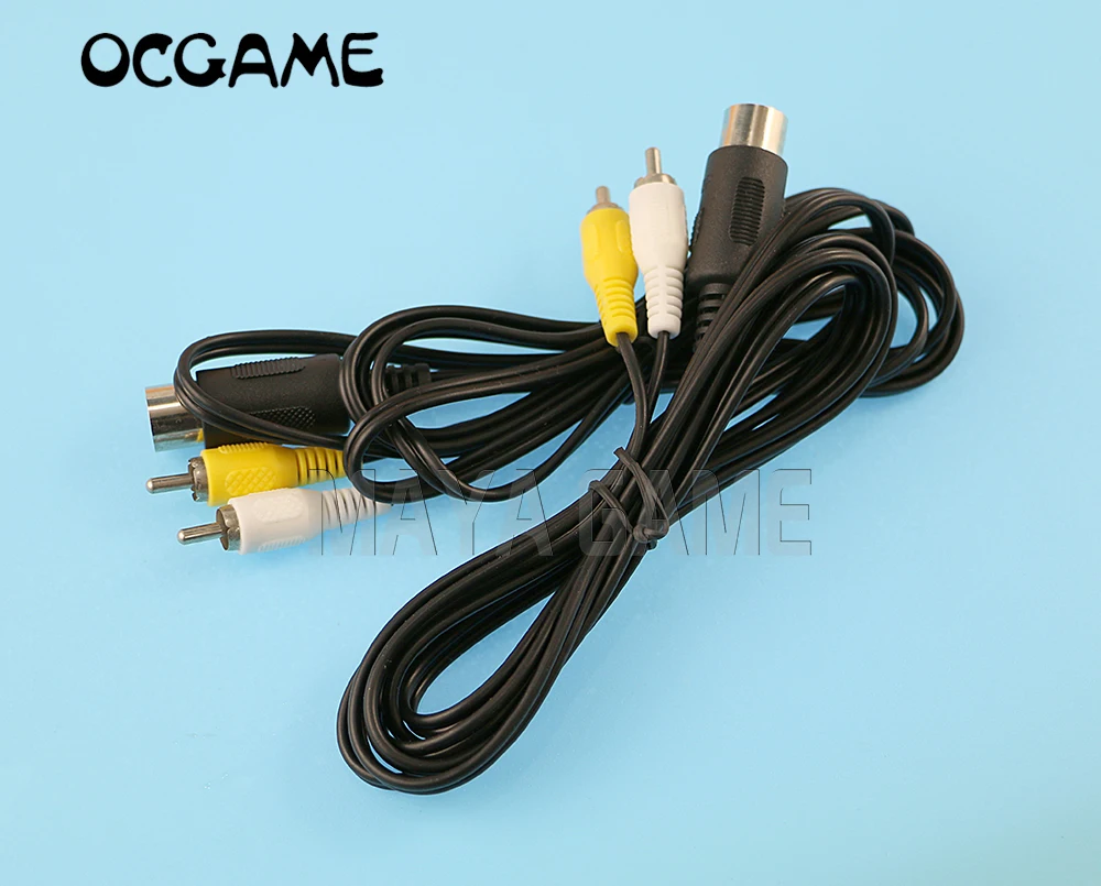 OCGAME High Quality Audio Video AV Cable for Sega md1 Genesis 1 Length 1.8m 50pcs