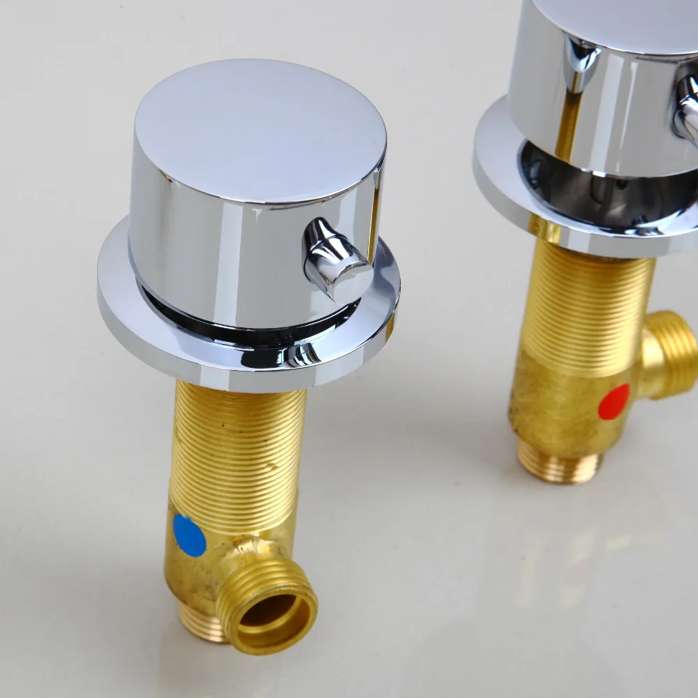 KEMAIDI Mandi LED Basin Sink Faucet Air Terjun Bathtub Faucet 3 PCS Aliran Air Kran Toilet Keran Chrome Selesai Mixer