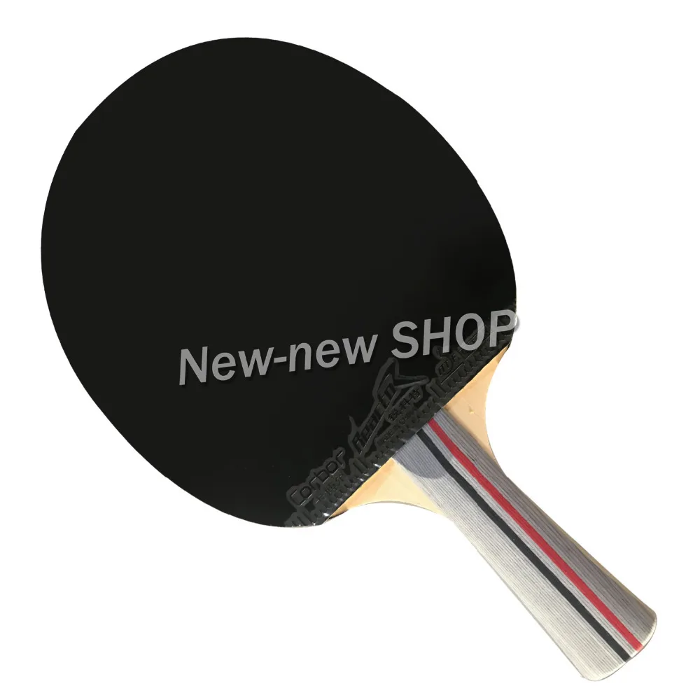 Pro Table Tennis Ping Pong Combo Paddle  Racket  Reactor DJ200 + 2 Pcs Corbor Shakehand long handle FL