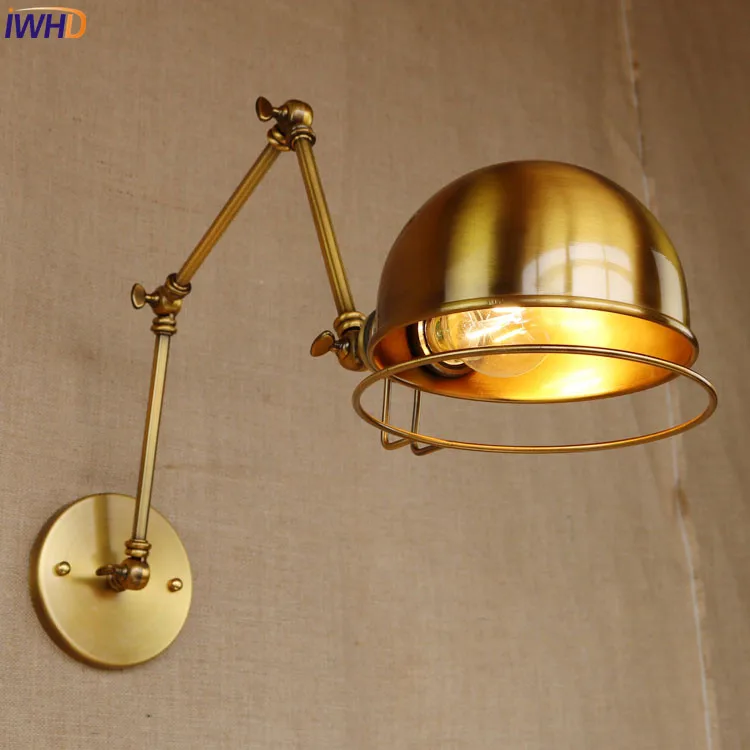 Imagem -03 - Iwhd Estilo Loft Luz de Parede Industrial Led Edison Wandlampen Balanço Ajustável Braço Longo Lâmpada Parede Vintage Apliques Pared