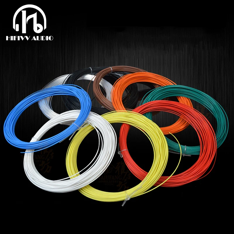 hifi cable 0.5 square flame retardant silver plated signal line power amplifier jumper wire for audio amplifier