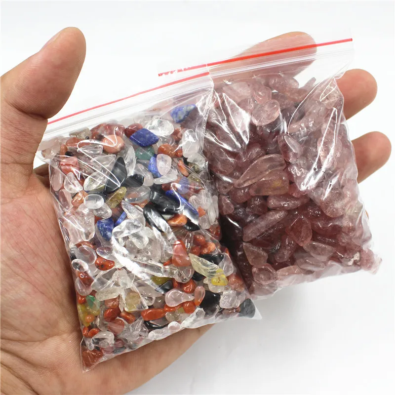 Decorative Gravel Mineral Crystal Chips, Aquarium Stones, Healing Reiki, Tumbled Stone, 100g