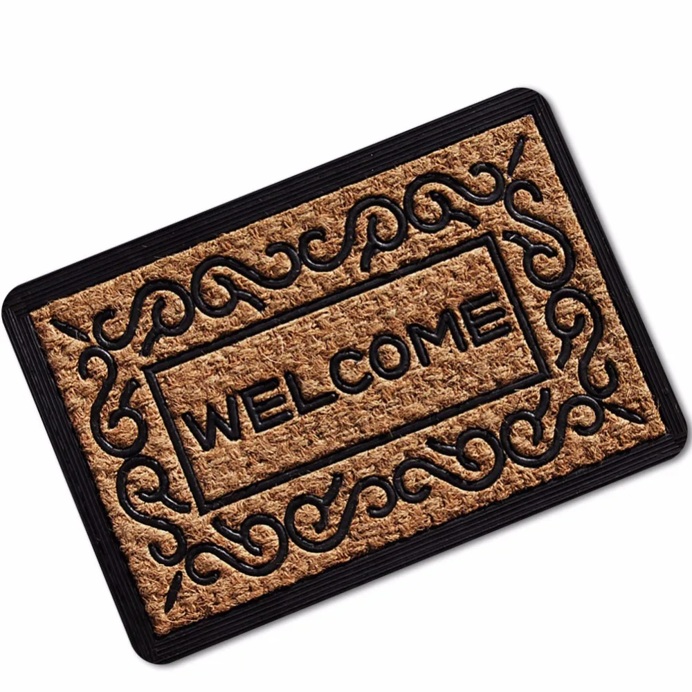 drop ship Rubber Printed Pattern Door mats Entrance indoor Anti-Slip Carpet Outdoor Kithchen Bathroom Living Room Floor Mat Rug