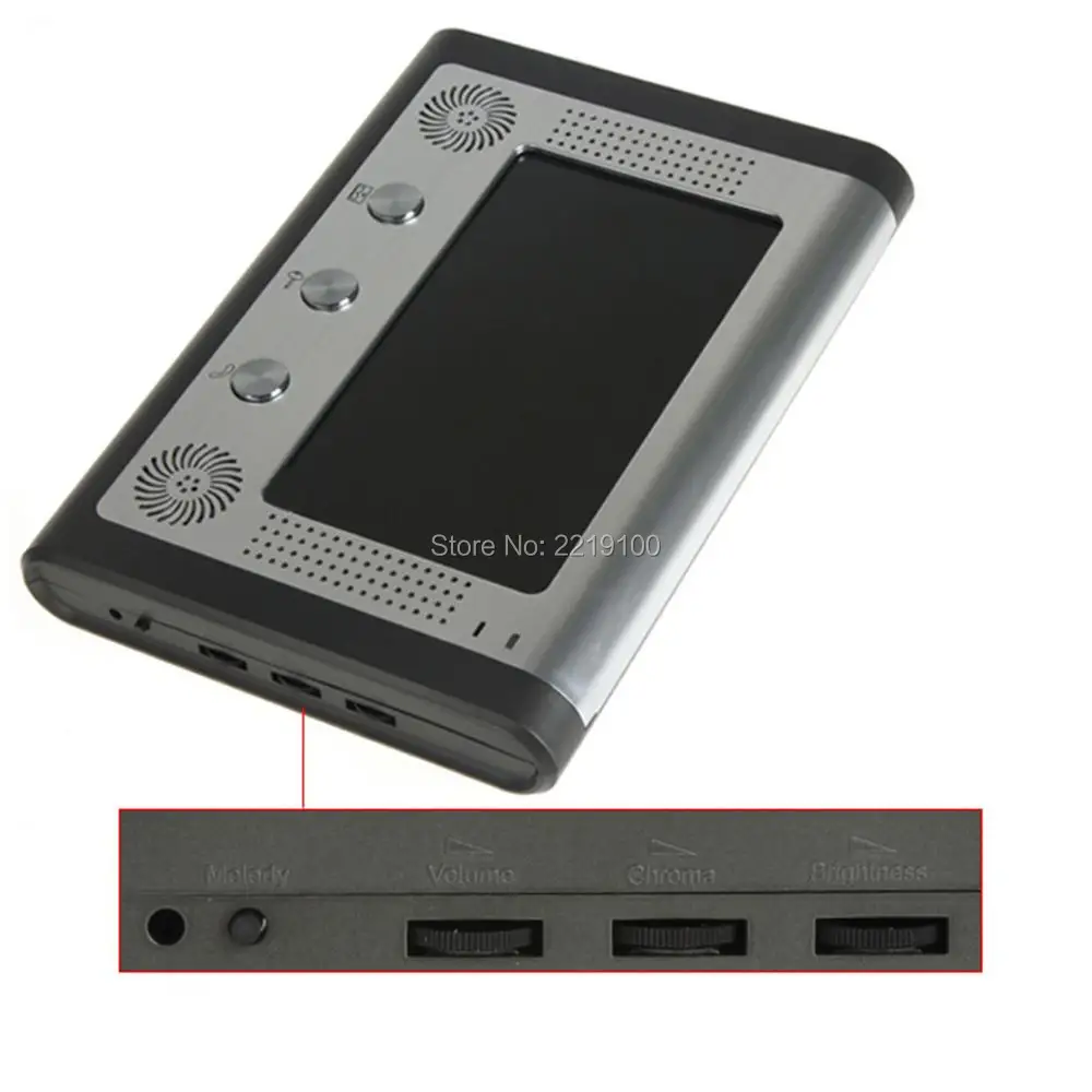 SYSD 801FC Vídeo Campainha Intercom Sistema 7 polegadas display Visual Porta Telefone Kit Desbloquear Visão Noturna Infravermelha