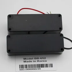 A set of closed bass pickups Black BB-652