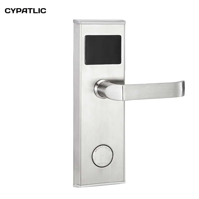 

RFID RF digital door lock Temic Card keyless Hotel locks with mechanical key