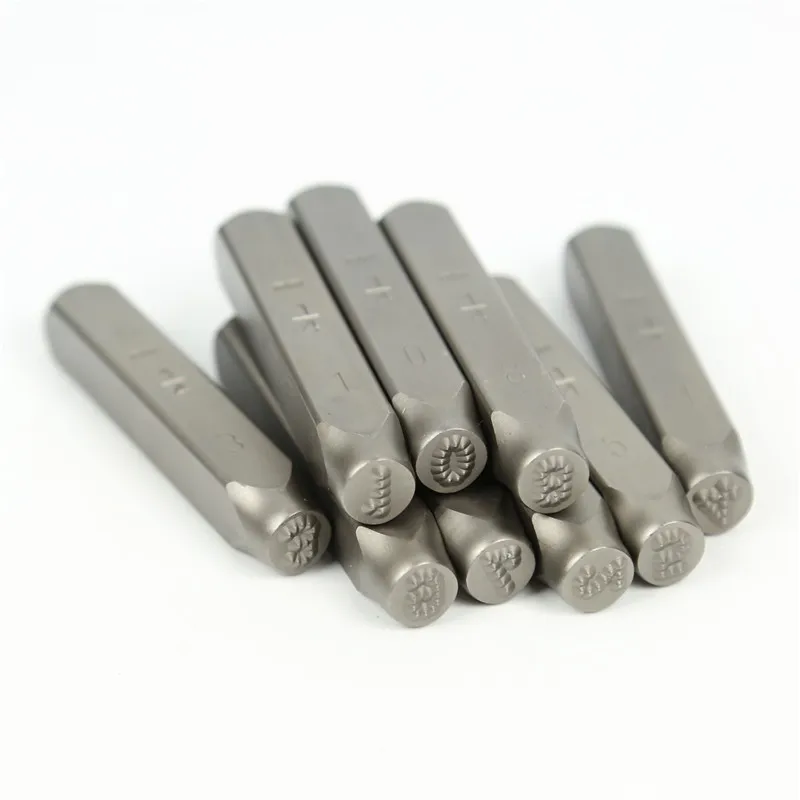 Numbers 6/7/8/10MM Dot lattice Motorbike,RCIDOS car chassis number stamp Steel word punch stamp/matrix stamp 0-8