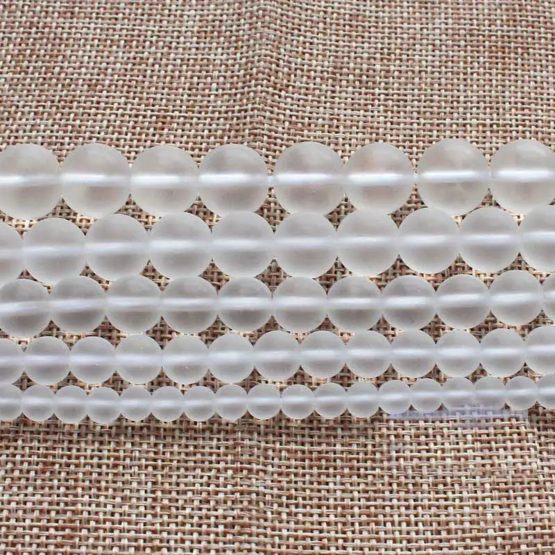 Wholesale Frost White Quartzs 4-16mm Round Loose Beads 15