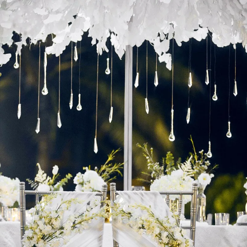 10pc Wedding stage ceiling transparent acrylic crystal pendant bird dolphin mall hall hanging accessories Christmas decoration