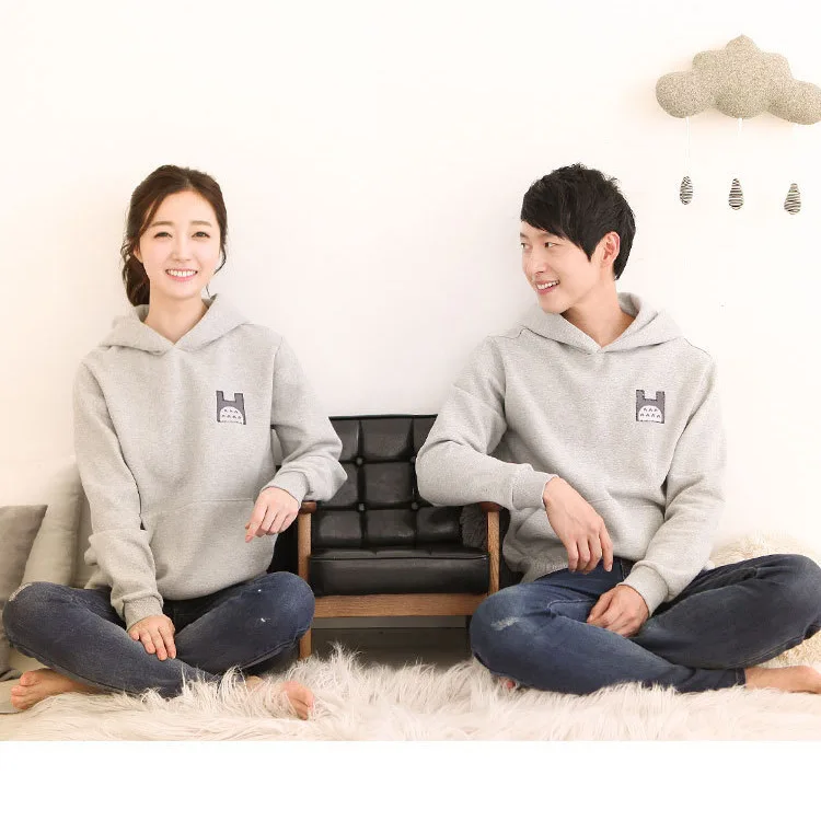 Family Matching Clothes Autumn New Cartoon Printed Family Hoodies Look Long Sleeved Hooded Sweater Three Family Outfit