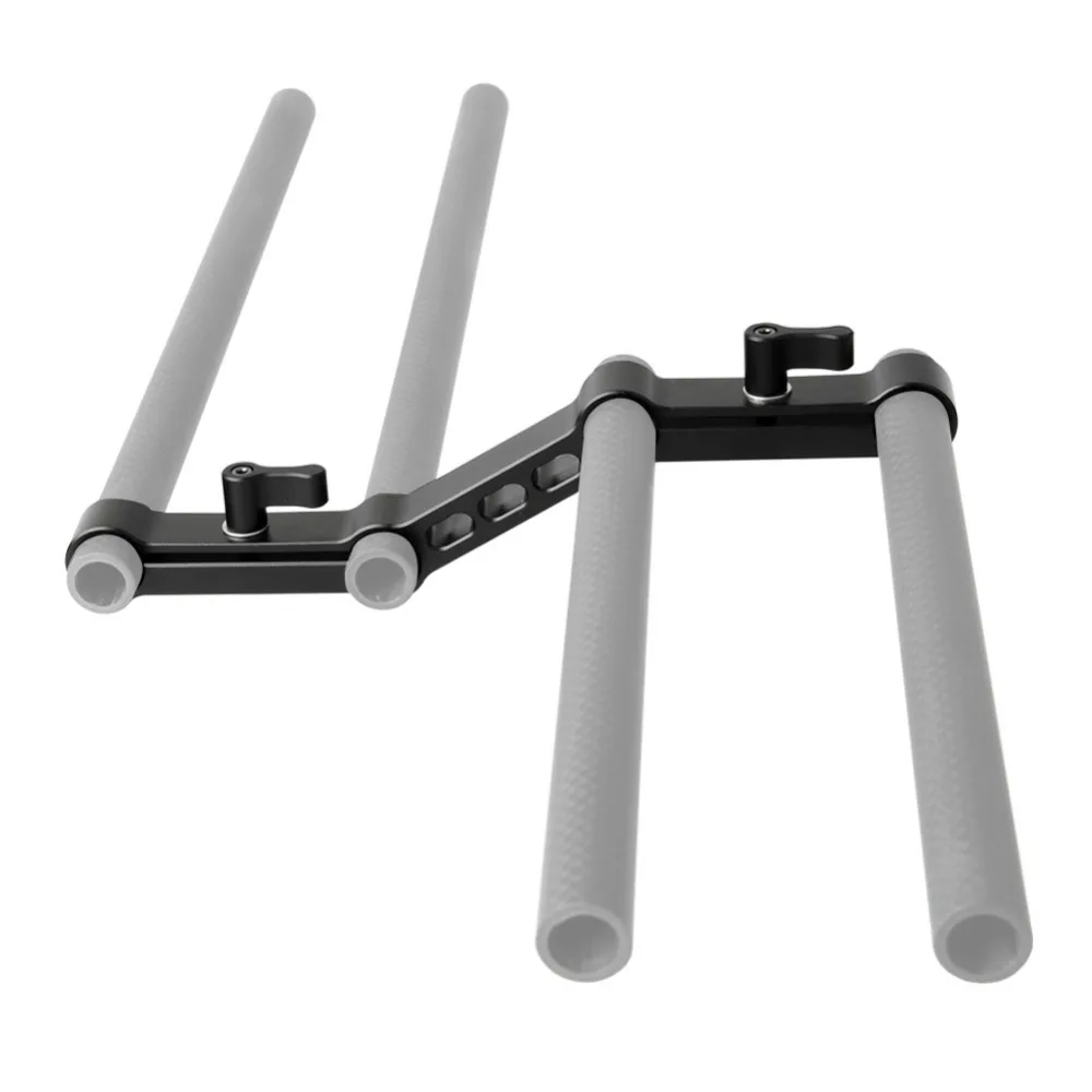 Niceyrig-alavanca de trilho ajustável, 15mm, em formato de z, elevada para hastes 15mm, equipamento de vídeo dslr, suporte de ombro para câmera dslr