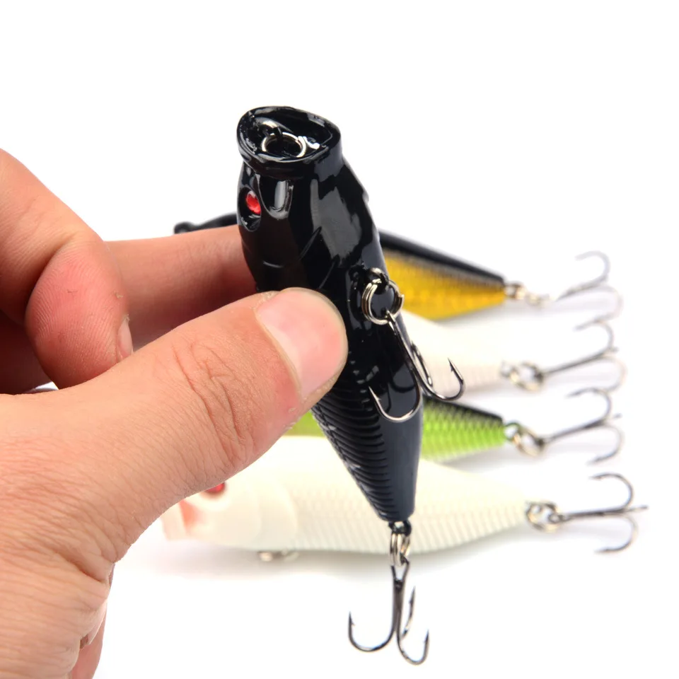 

2pcs Lifelike Poper Fishing Lures Artificial High QUality Jerkbait Bass Wobbler Fishing Tackle 5 Colors Topwater Bait Wholesale