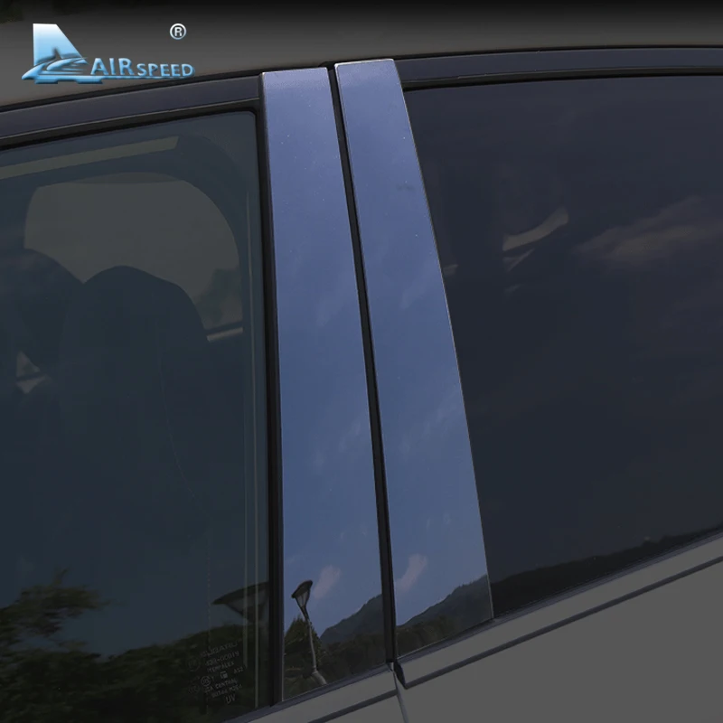 

Airspeed for Subaru Forester XV Outback Accessories Car Window B Pillars Cover Trim Mouldings Glossy Black Exterior Car Stickers