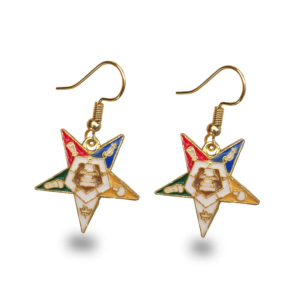 

10pair Order of the Eastern Star OES LOGO gold Earrings