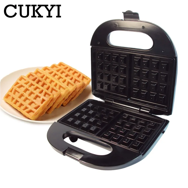 CUKYI Electric Waffles Maker Electric Sandwich Iron muffin Multifunctional Breakfast Machine Bubble Egg Cake Oven for Kitchen EU