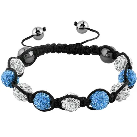 mix black white blue multicolor 10mm  AB Clay Disco Ball Bracelets Bangles Mixed Colours crystal   bv34