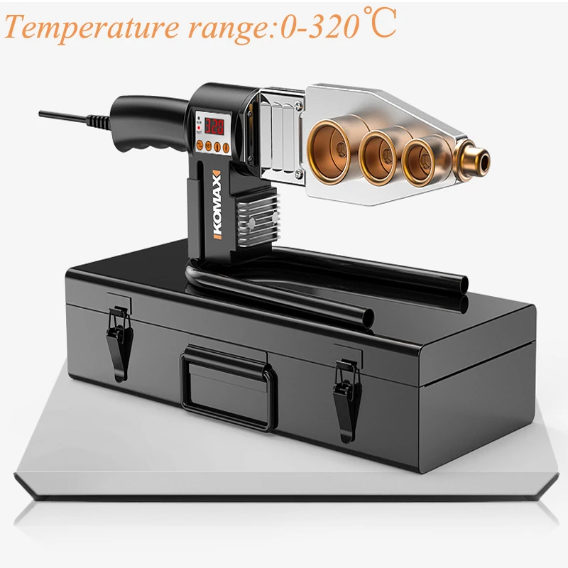 Automatische Elektrische Schweißen Tool 220V Heizung PPR PE PB Rohr Geschweißt Rohr Schweißen Maschine Kopf Stehen Tool Kit Box 63 typ