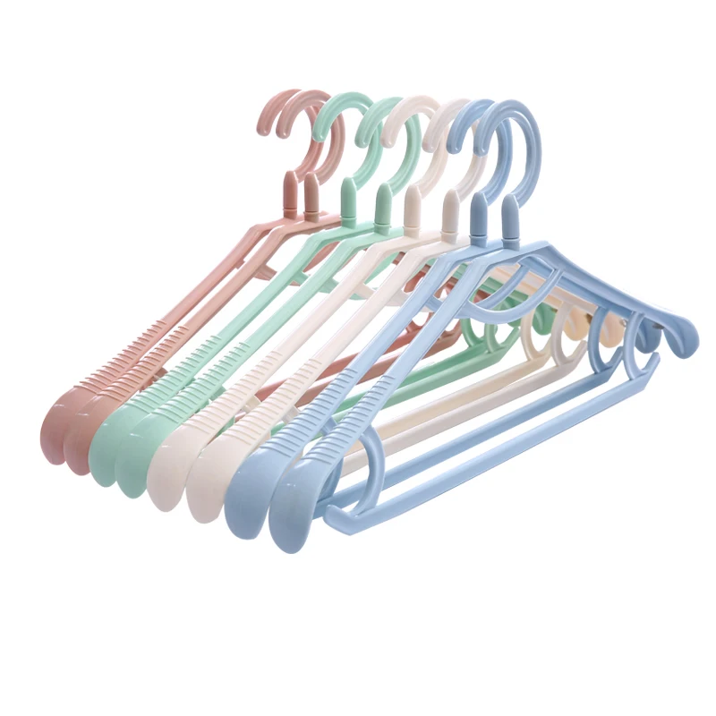 

20 pcs/lot Plastic Clothes Hangers with Anti-skid Broad Shoulder Seamless Clothing Hanging Household Coat Drying Rack