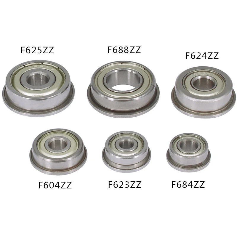 

10pcs 3D printer accessories with flange bearings F623zz F624ZZ F604ZZ F625zz F688ZZ