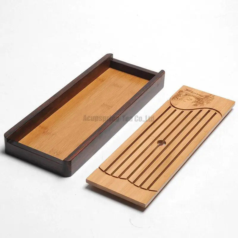 Classic Bamboo Tea Tray,Tea table/Plate,Chinese Kungfu Tea Ceremony teaset/Accessories for Black/Puer/Pu'erh/white/Jasmine tea