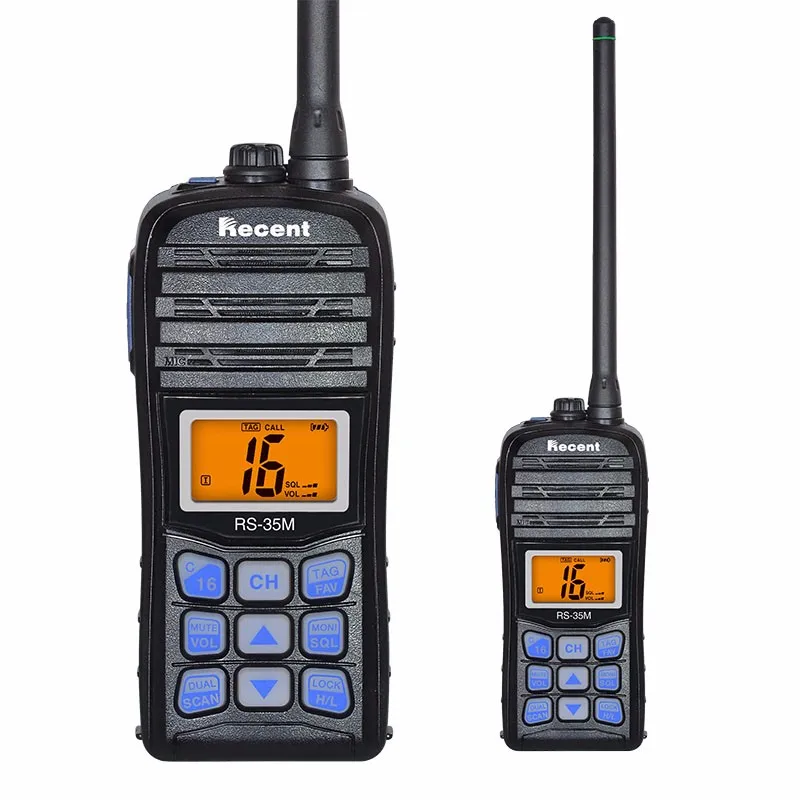 VHF Waterproof Marine Two-Way Radio Transceiver RS-35M floating Vehicle walkie talkies 5W RF HF transmitter IP67 for emergency