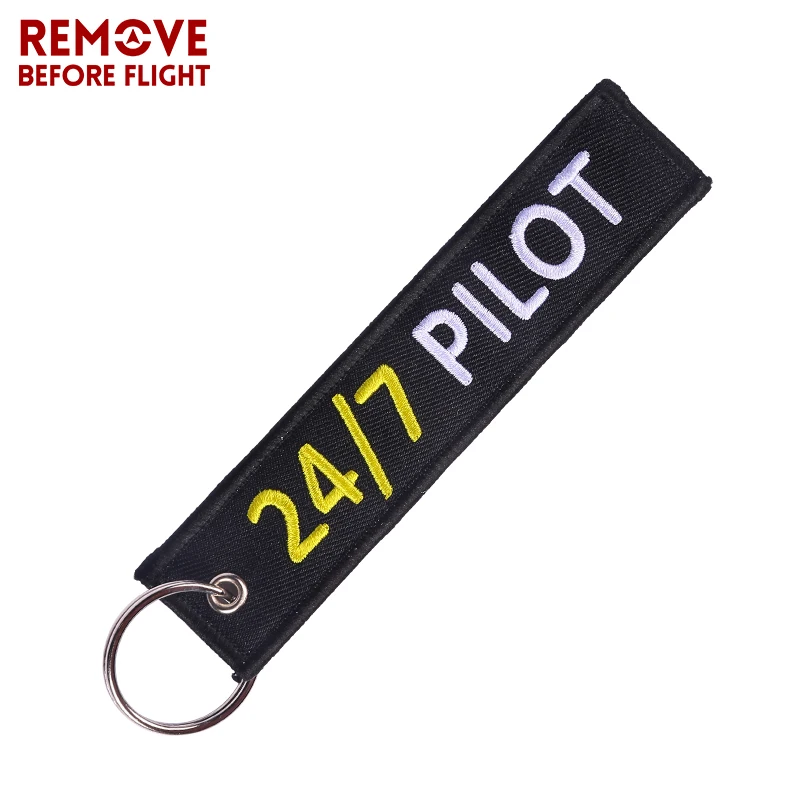 Car keychain Motorcycle Key Chain Remove Before Flight chaveiro para carro Airworthy Key Chains Embroidery Keyring for Pilot Key