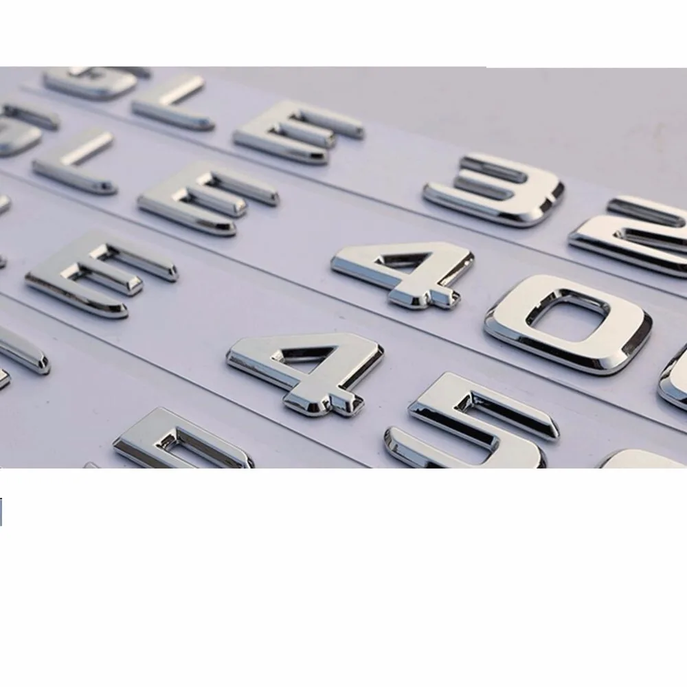 Chrome Silver Letters Trunk Lid Badges Emblems for Mercedes Benz V Class W447 MPV V200 V220 V250 V250d V250L V260 V260L 4MATIC