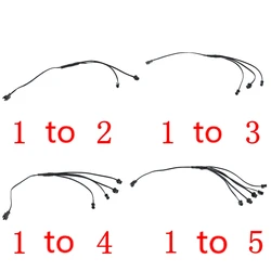 2/3/4/5 Way In 1 Splitter Cable 1 To 2/3/4/5 Connector For EL Wire Electroluminescent Light Conected With Inverter
