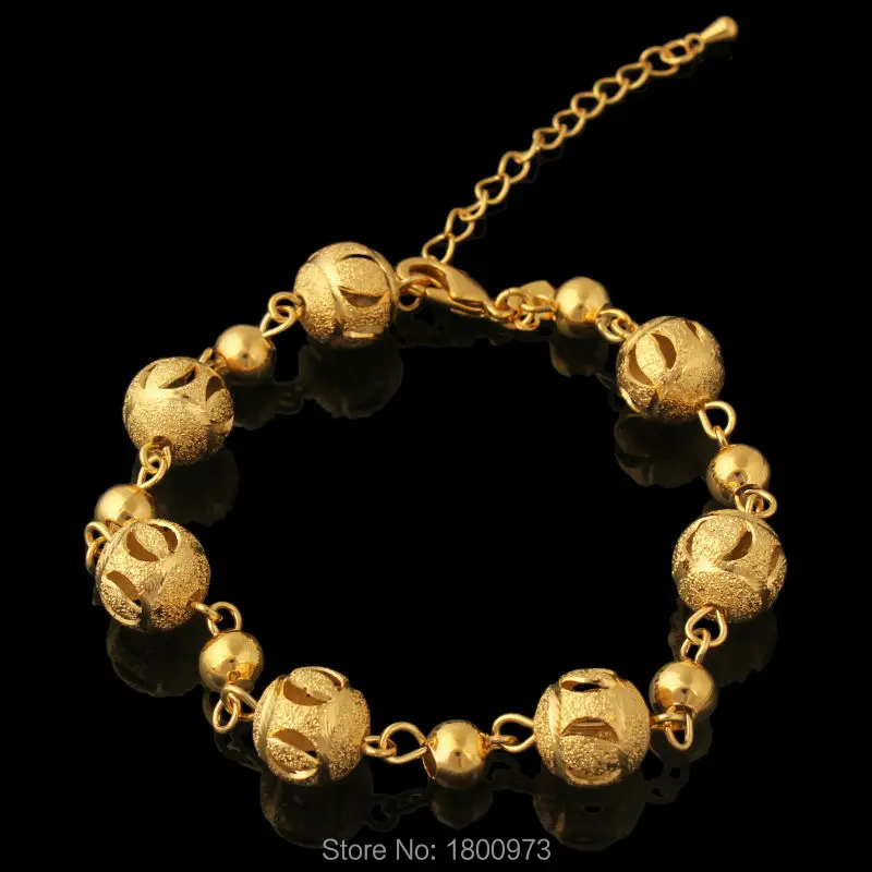 Adixyn Round allah beads bracelet men18k Gold Color fashion jewelry women Wholesale