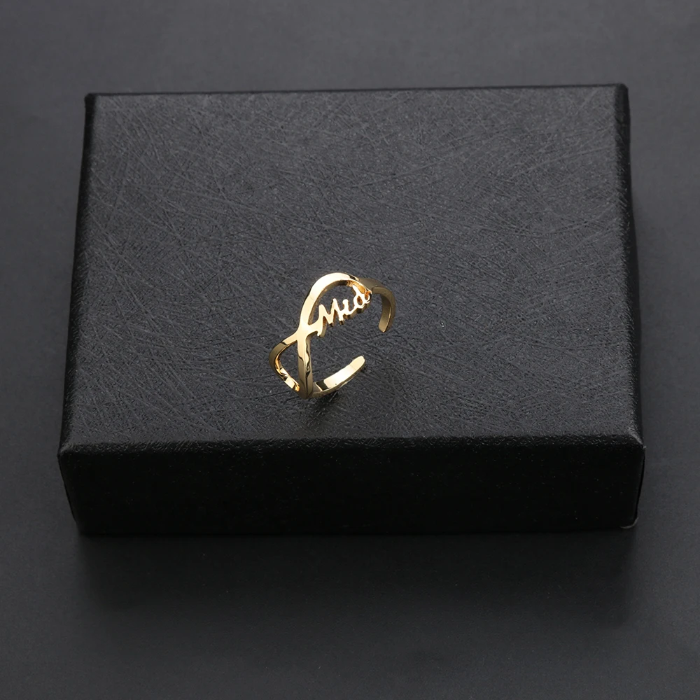 

Lateefah Gold Infinity Open Ring Personality Rings Custom Eternity Ring Endless Gift Rings for Women Romantic Jewelry