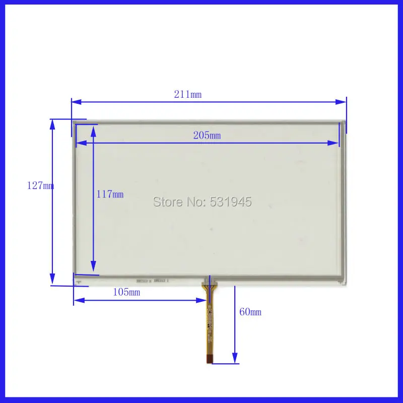 

ZhiYuSun Compatible HLD-TP-2773 Touch Screen 211mm*126mm 9inch glass 211*126 for GPS TABLE commercial use for AT090TN10