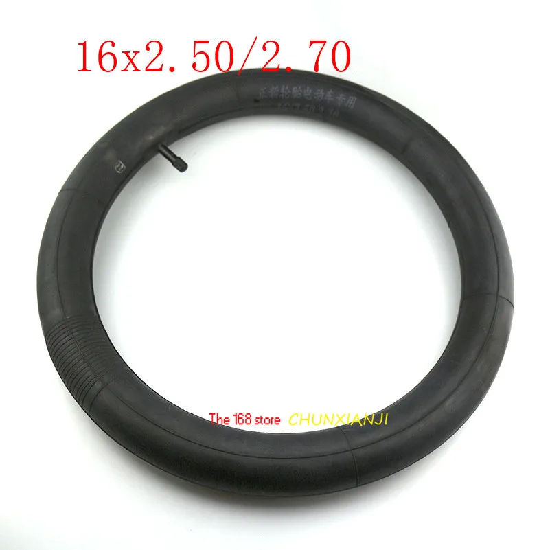 Size 16x2.50/2.70 Inner Tube with Bent Valve Stem for Electric Bikes good quality lightning shipment