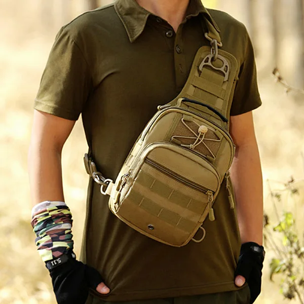 Outdoor  Camo Waterproof man chest Sport Handbag Shoulder bag Men Camping multifunction Crossbody Backpack Walking Bag