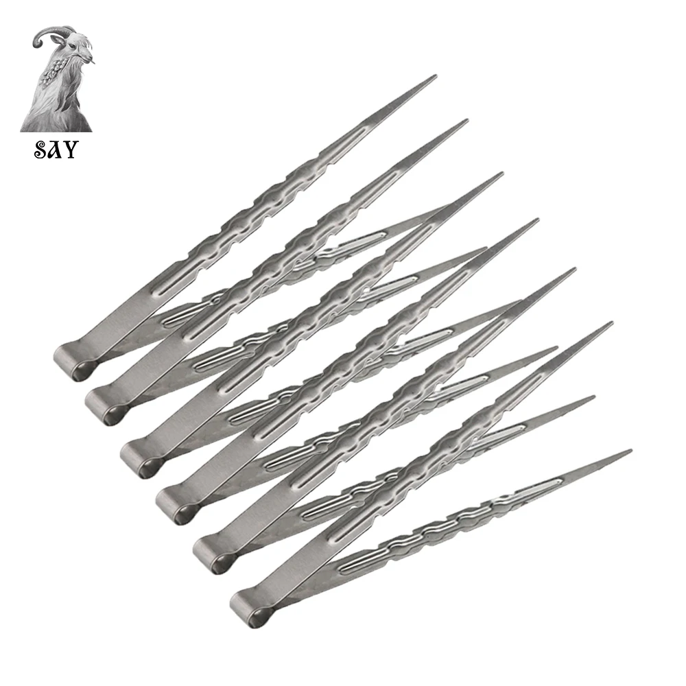 SY Stainless Steel Shisha Hookah Tongs Charcoal Tweezers Water Pipe Chicha Narguile Accessories Gadget 12Pcs per Pack