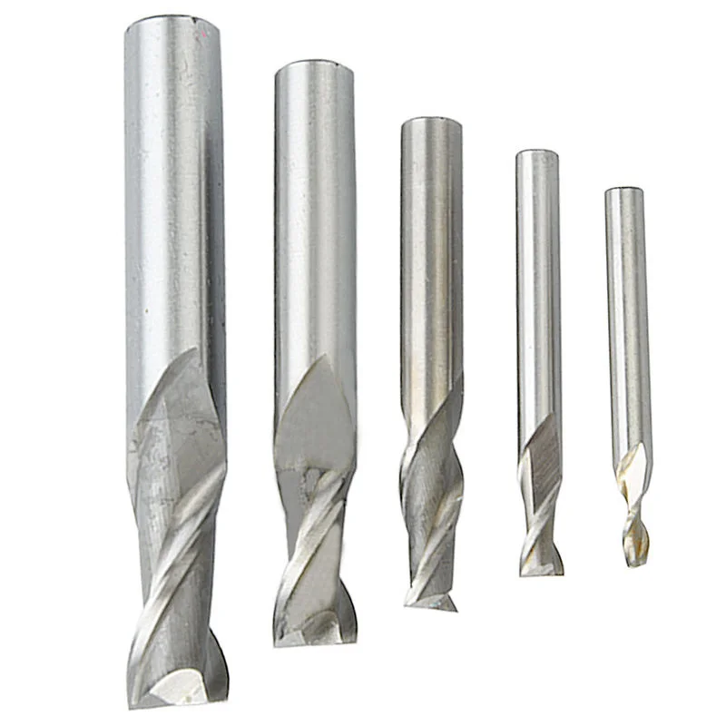 1Pcs 2 Fluit Straight Shank End Mill Cnc Bits Frees Cutter 4/6/8/10/12Mm