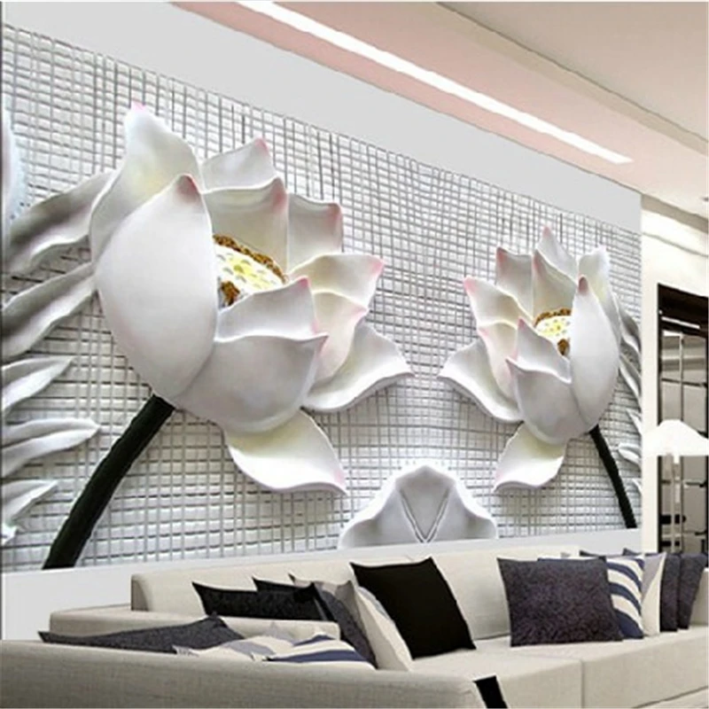beibehang  papel de parede 3D stereoscopic Chinese large living room TV backdrop mural paper wallpaper mural custom custom mural